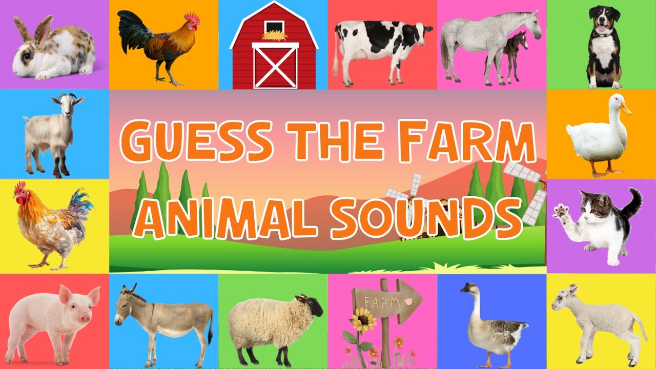 Guess The Farm Animal Sounds For Kids | 4K
