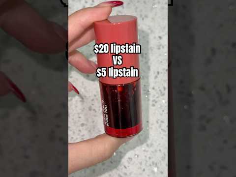 $5 VS $20 Lipstain 😳 #lipstain #liptint #beauty #cosmetics #smallbusiness #makeup #vampire