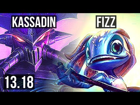 KASSADIN vs FIZZ (MID) | 1300+ games, 1.8M mastery, 4/0/1 | EUW Challenger | 13.18