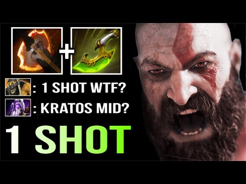 KRATOS MID IS BACK! Crazy Battle Fury 1 Shot Kill Non-Stop Gank 31 Kills Imba Super Punch Dota 2