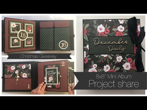 25 different interactive page styles for 8x8" Mini Albums - Carta Bella happy christmas