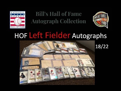 51) PC Showoff: My HOF Left Fielder Autograph Collection - 18 Hall of Famers