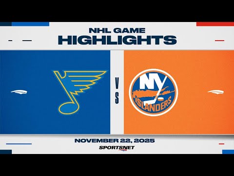 NHL Highlights | Blues vs. Islanders - November 22, 2025