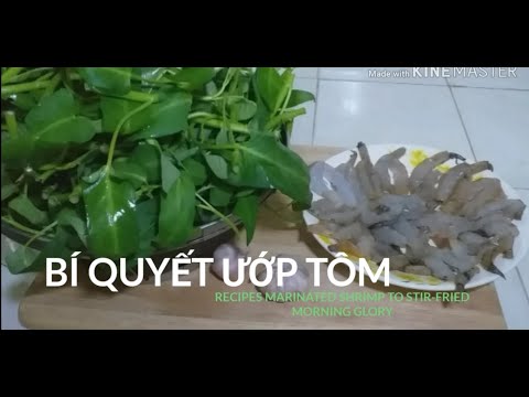 TÔM XÀO RAU MUỐNG. ( Bí Quyết ướp tôm ngon )/RECIPES MARINATED SHRIMP TO STIR-FRIED MORNING GLORY.