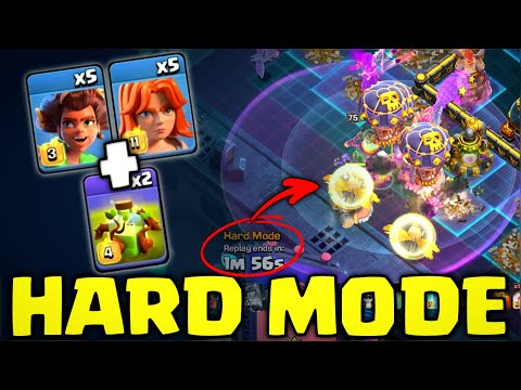 HARD MODE attack With double Overgrowth Spell, RR, it's literally Crazy! Full Planing Attack | Coc