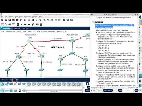 IFPR Labtelecom: CCNA3 v7.02 - lab 2.7.1, OSPFv2 (sem aúdio)