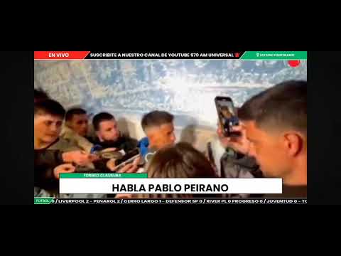 Pablo Peirano tras el triunfo ante Plaza Colonia