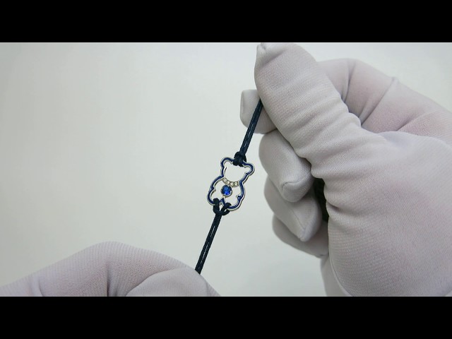 Серебряный браслет "Мишка" 27ЦФ Відео огляд