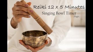 Optimieren Sie Ihre Reiki-Praxis mit diesem 12 x 5 Minuten Klangschalen-Timer. Erreichen Sie Ziele und genießen Sie beruhigende Klänge.