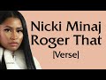 Nicki Minaj Roger That Verse Lyrics