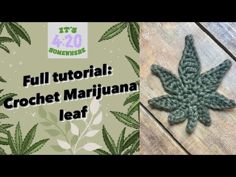 Marijuana Leaf Keychain Tutorial—Cannabis Crochet—Quick 420 Crochet Gift—DIY Crochet #crochet