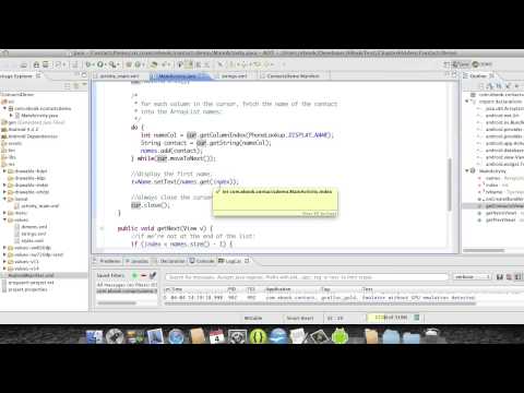 Android Development Course - Chapter 19 - Contacts Demo