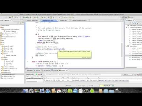Android Development Course Chapter 19 Contacts Demo