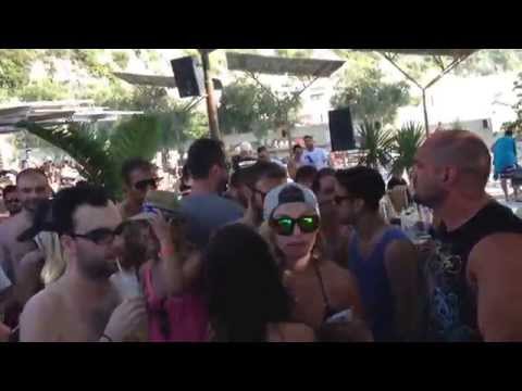 Mr Dello w / JOHN DIGWEED , Copla beach bar , Lefkada GREECE. 19 July 2014