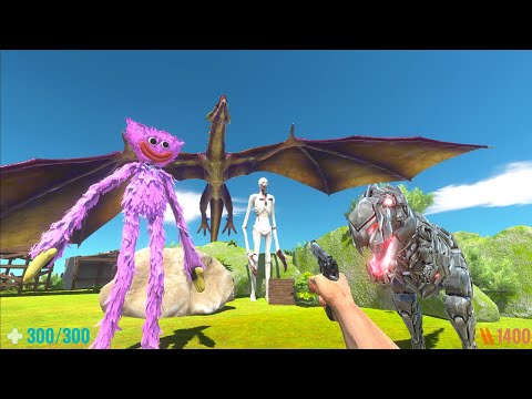 Monster Hunter | FPS avatar vs Tek rex and Kissy Missy - Animal Revolt Battle Simulator ARBS