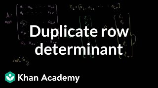 Linear Algebra: Duplicate Row Determinant