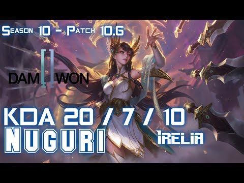 DWG Nuguri IRELIA vs RENEKTON Top - Patch 10.6 KR Ranked