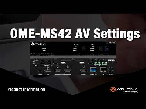 Atlona AT-OME-MS42 4 x 2 HDMI matrix switch with USB-C