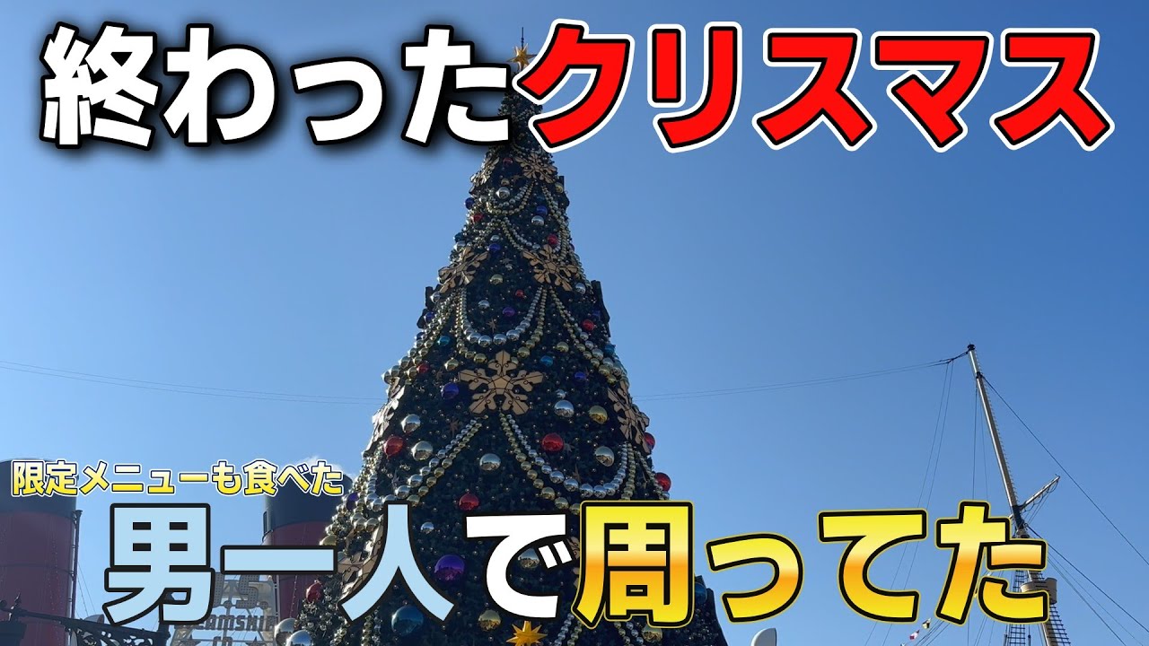 【男1人】クリスマスのディズニーシーを一人で周ってた