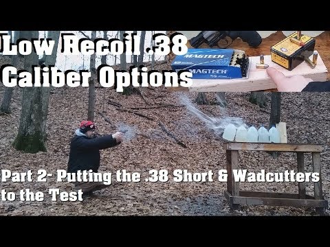 Low Recoil .38 Caliber Options Part 2- Putting the .38 Short & Wadcutters to the Test