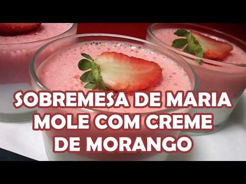 Receita de SOBREMESA DE MARIA MOLE COM CREME DE MORANGO