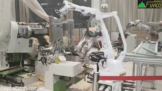 Combo Máy Làm Mộng 2 Đầu Cnc  Robot Gắp Nạp Phôi Lấy Phôi Tự Động | Máy Làm Mộng | Đại Phúc Vinh CNC