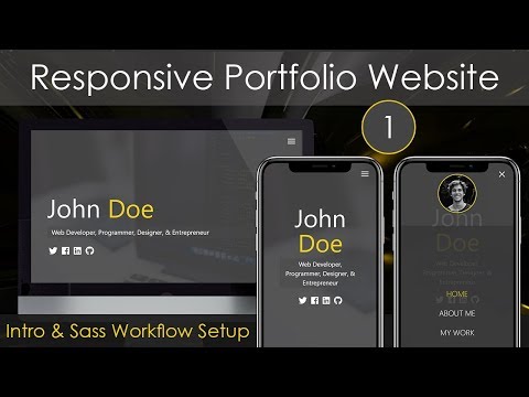 Responsive Portfolio Website 1 Intro Sass Workflow Setup