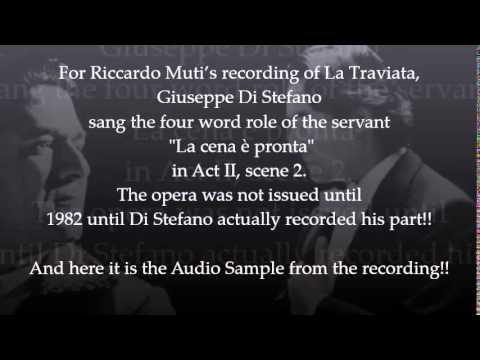 Giuseppe Di Stefano - "La cena è pronta" from Traviata (1982) with Muti