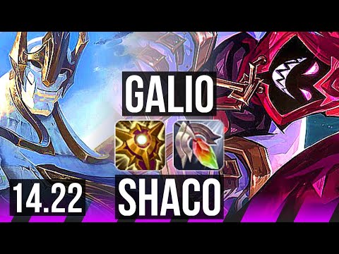 GALIO & Jinx vs SHACO & Jhin (SUP) | KR Diamond | 14.22