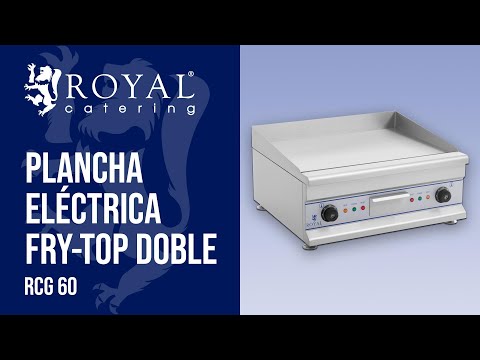 vídeo - Ocasión Plancha eléctrica fry-top doble - 60 cm - liso - 2 x 3.200 W