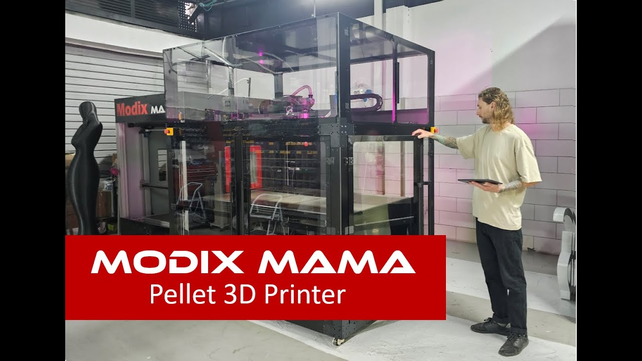 Modix MAMA Series — Pellet 3D Printer in Action