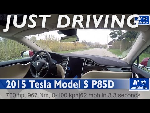 2015 Tesla Model S P85D - just driving - on autobahn, country road and in the city