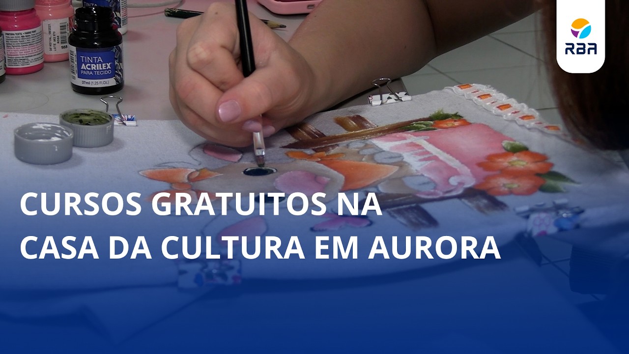 Cursos gratuitos na Casa da Cultura em Aurora