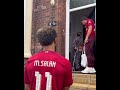 Mo Salah & Tsimikas surprises a fan at their home 🥰 #LFC