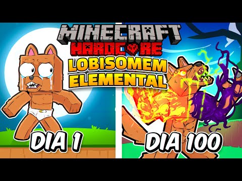 Sobrevivi 100 dias como um LOBISOMEM ELEMENTAL no Minecraft HARDCORE - O FILME