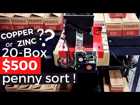 $500 (20 Box) Penny Copper Sort & Hunt! Ryedale Coin Sorter Review!