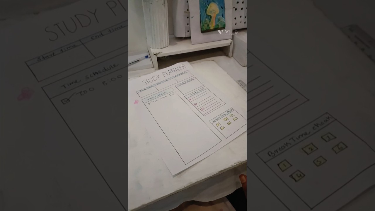 study planner ✨🩷 #diy #craft #shorts