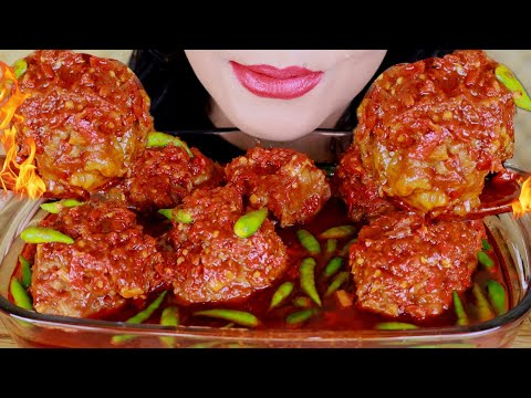 ASMR BAKSO URAT KRIBO KUAH SAMBEL PEDAS | ASMR MUKBANG INDONESIA