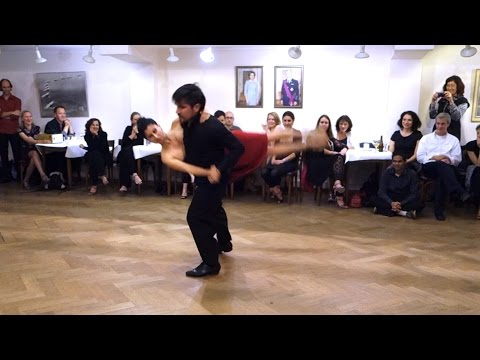  Guillermo Barrionuevo  and  Mariela Sametband  are  dancing  to  the  tango  "  La Cumparsita  "  by  Juan D'Arienzo  in  2015