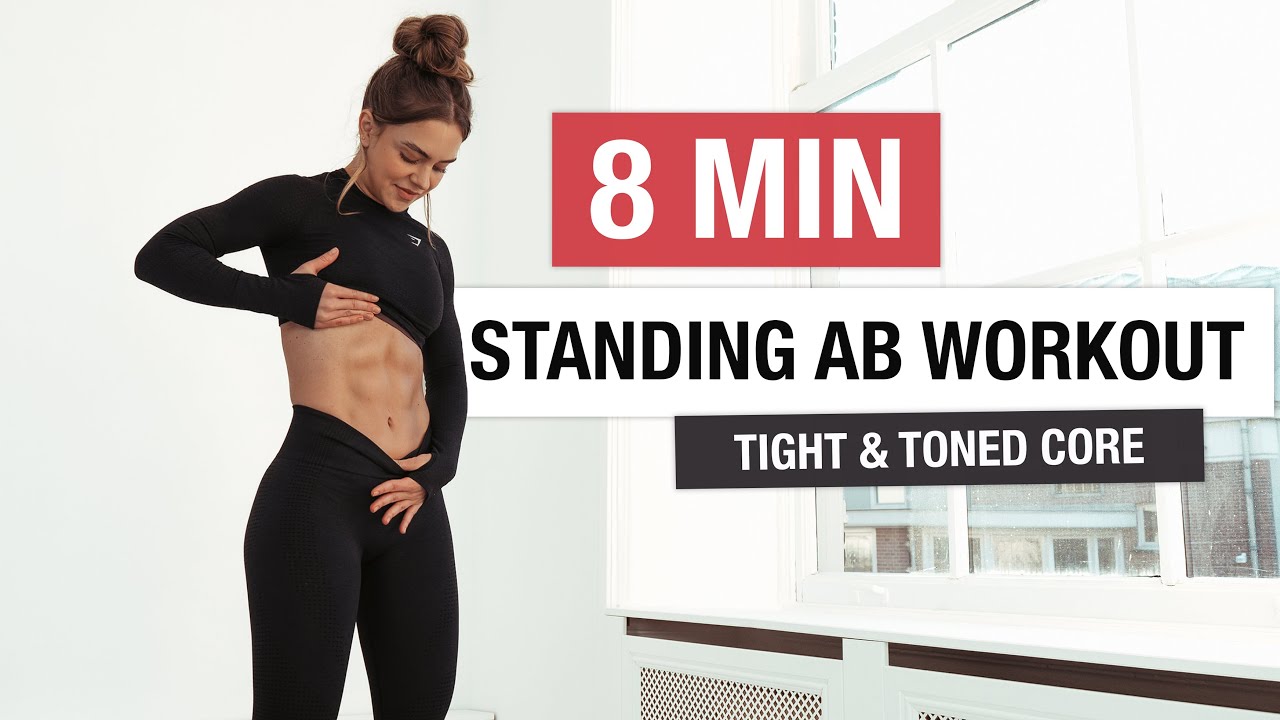 8 MIN Effective Standing Ab Workout for a Strong & Defined Core, with weight | 24-day FIT challenge - YouTube