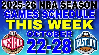 nba games schedule this week October 22-28, 2025 | 2025-2026 nba season