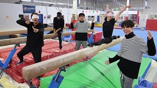 GYMNASTICS BLINDFOLDED! (DANGEROUS)