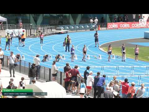 Girls Under 12 80m Hurdles H6 - 2020 State Combined Events Championships // LAVicTV
