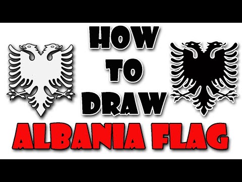 How To Draw NATIONAL FLAG OF ALBANIA  Step By Step Drawing | D4Drawing