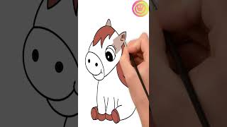Easy Horse Drawing for Kids | Step-by-Step Tutorial