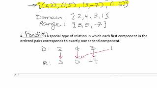 Relations and Functions Part 1 Determine if a set of ordered pairs is a relation or a function