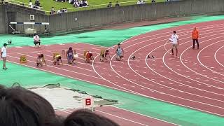 静岡県高校新人陸上　2020 男子100m予選1組