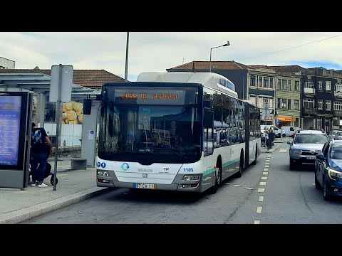 Viagem na linha 205 num autocarro STCP da serie 1100