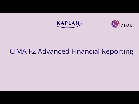CIMA F2 Advanced Financial Reporting [Syllabus & Exam Overview]