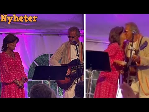 Steffo Törnquist tar ton för att sjunga egenskriven låt till sin Caroline – nu tar klippet på paret